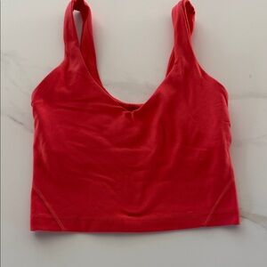 Red Sleeveless Crop Top